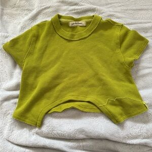 Size small women’s comfy green crop top for only $6.